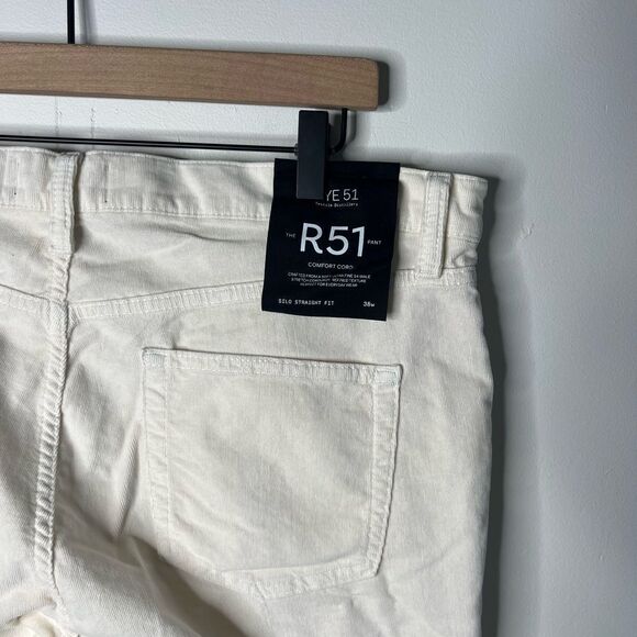 Rye 51 Hamilton R51 Cord - Stretch Comfort Corduroy 5-Pocket - Ivory | size 38 - Picture 11 of 13